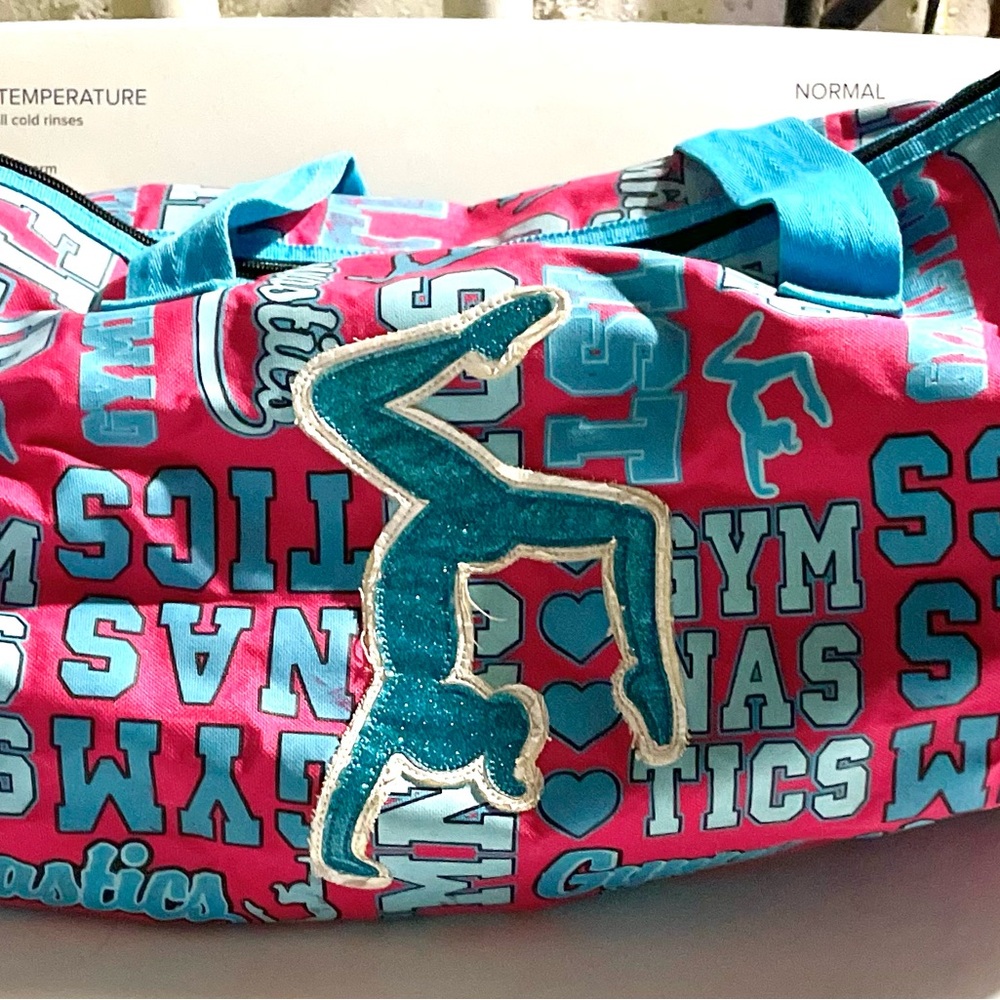 Pink and Blue Gymnastics Duffle Bag
